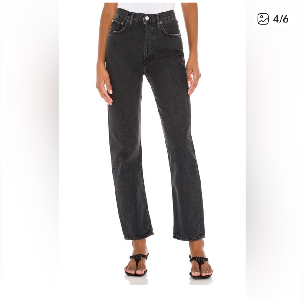 Agolde Fen High-Rise Straight-Leg Organic Jeans